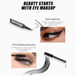 Joyeee 2 Pack Mascara Eyeliner Set, 4D Silk Fiber Eyelash Mascara and Liquid Eyeliner, Thicker Voluminous Eyelashes, Long-Lasting Waterproof Smudge-Proof Eyes Makeup Kit(05) - Image 4