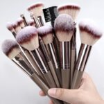 15pcs Professional Makeup Brushes Set Bag Foundation Eyelash Eyebrow Eyeshadow Cosmetic Make Up Tool Makeup Brush Tool Set Christmas, Halloween, Thanksgiving Gifts - Image 3