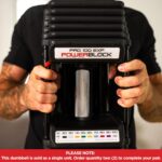 PowerBlock Pro 100 Adjustable Dumbbell, Sold As A Single Unit 5-100 lb Dumbbell – Durable Steel Build, Innovative Workout Equipment, Strength Training - Image 4