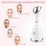 GETANYE Nano Ionic Face Steamer - 10X Penetration for Facial, Unclogs Pores, Moisturizing Spa Humidifier with Free Blackhead Remover Kit, Hair Band, Face Brush - Image 4