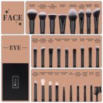 DUcare Professional Makeup Brushes Set 27Pcs Makeup Brush Set Premium Synthetic Kabuki Foundation Blending Face Powder Blush Concealers Eye Shadows Brushes - Image 4