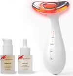 3-in-1 for Aurora Red Light for Face & Neck Beauty Massager, with Suction, Vibration, Heat, 3 Light Therapies for Skin Glow, Face Lift, Neck Firm, White - Image 2