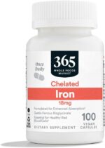 365 by Whole Foods Market, Chelated Iron 18mg, Vegan, 100 Capsules - Image 2