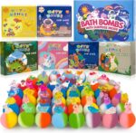 48pcs Bath Bombs for Kids with Toy Inside, Organic Colorful Bubble Bath for Kids Safe, Best Birthday, Party, Easter Bath Bombs Gift Set for Girls and Boys - Image 2