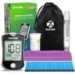 AUVON Blood Glucose Monitor Kit, High Accuracy Blood Sugar Test Kit with 50 Glucometer Strips, 50 30G Lancets, 1 Lancing Devices, DS-W Diabetes Testing Kit, No Coding Required, Travel Size - Image 2