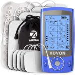 AUVON Dual Channel TENS Unit Muscle Stimulator Machine with 20 Modes, 2" and 2"x4" TENS Unit Electrode Pads (Blue) - Image 2
