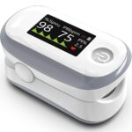 Alecaremed Pulse Oximeter, 4 Color OLED Display Oxygen Monitor Fingertip with 20 × Memory, Blood Oxygen Saturation Monitor (SpO2), Alarm & Brightness Adjustable, Batteries & Lanyard (White) - Image 2