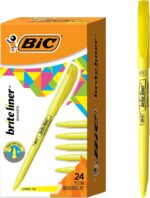 BIC Brite Liner Highlighters, Chisel Tip, 24-Count Pack of Yellow Highlighters, Ideal Highlighter Set for Organizing and Coloring - Image 2