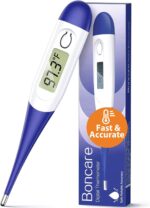 Boncare 10 Seconds Digital Thermometer for Adults and Kids - Accurate & Safe Rectal Thermometer for Baby with Fever Alarm, Oral Thermometer (Dark Blue) - Image 2