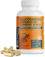 Bronson Glucosamine Chondroitin Turmeric & MSM Advanced Joint & Cartilage Formula, Supports Healthy Joints, Mobility & Cartilage - Non-GMO, 60 Capsules - Image 2