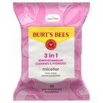 Burt’s Bees Micellar Rose Water Facial Towelettes, 100% Plant Based Cloth; 99% Natural Origin; Remove Makeup, Cleanse, Hydrate; No Greasy, Oily Residue; All Skin Types (Pack May Vary) - Image 2
