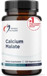 Designs for Health Calcium Malate - 500mg Calcium Malate Chelate + Vitamin D (D3) Bone Support Supplement for Women + Men - Non-GMO (120 Capsules) - Image 2