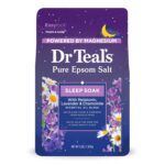 Dr Teal's Pure Epsom Salt Soak, Sleep Blend with Melatonin, Lavender & Chamomile Essential Oils, 3 lbs - Image 2