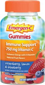 Emergen-C 750mg Vitamin C Gummies for Adults, Immune Support Gummies, Gluten Free, Strawberry, Lemon and Blueberry Flavors - 45 Count - Image 2