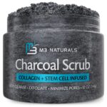 Exfoliating Charcoal Scrub with Collagen & Stem Cells – Salt Scrub for Body Toning, Cellulite, Armpit Detox, and Skin Smoothing for Face, Feet, and Body by M3 Naturals - Image 2