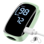 Finger Pulse Oximeter, Fingertip Blood Oxygen Saturation with Pulse Monitor Rechargeable, Accurate Spo2 Reading for Home, Outdoor Sports，Green - Image 2