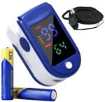 Finger Pulse Oximeter Larger Display Blood Oxygen Monitor with Batteries and Lanyard Included Fingertip Pulse Oximeter Color: Navy Blue - Image 2