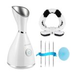 GETANYE Nano Ionic Face Steamer - 10X Penetration for Facial, Unclogs Pores, Moisturizing Spa Humidifier with Free Blackhead Remover Kit, Hair Band, Face Brush - Image 2