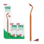 GUM Stimulator Permanent Handle - Long Handled Massager Remove Plaque & Promote Health (Handle + 2 Refill Packs) - Image 2