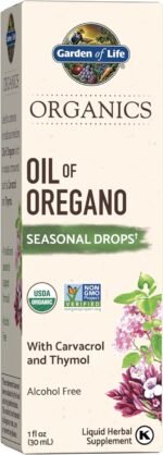 Garden of Life Organics Oil of Oregano Seasonal Drops 1fl oz (30 mL) Liquid, Concentrated Plant Based Immune Support - Alcohol-Free, Organic, Non-GMO, Vegan & Gluten Free Herbal Supplements - Image 2
