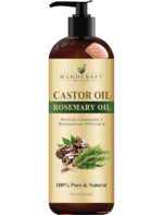 Handcraft Blends Castor Oil with Rosemary Oil 8 Fl Oz | 100% Pure and Natural | Premium Grade Carrier Oil | Hair, Eyelashes and Eyebrows | Hair and Body - Image 2