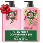 Herbal Essences Shampoo & Conditioner Set, Smooth Collection, Paraben-Free, Color-Safe, with Rose Hips & Vitamin E, 29.2 Fl Oz Each, 2-Pack - Image 2