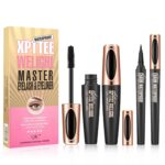 Joyeee 2 Pack Mascara Eyeliner Set, 4D Silk Fiber Eyelash Mascara and Liquid Eyeliner, Thicker Voluminous Eyelashes, Long-Lasting Waterproof Smudge-Proof Eyes Makeup Kit(05) - Image 2