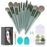 Koccido Makeup Brushes 22 Pcs Makeup Kit,Foundation Brush Eyeshadow Brush Make up Brushes Set (Green, 22 Piece Set) - Image 2