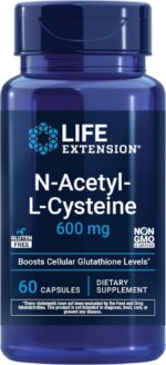 Life Extension N-Acetyl-L-Cysteine (NAC), Immune, Respiratory, Liver Health, NAC 600 mg, Potent antioxidant Support, Free-radicals, Easy to Absorb, 60 Capsules - Image 2