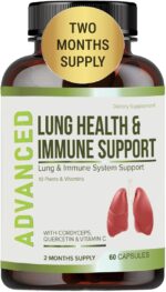 Lung Health & Immune Support Supplement - Lung Cleanse and Detox With Immunity Vitamins For Better Lungs, Immune Defense, Clear Lungs & Deep Breathing Including Quercetin & Cordyceps.Two Months Supply - Image 2