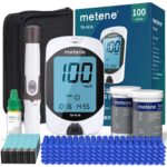 Metene TD-4116 Blood Glucose Monitor Kit, 100 Glucometer Strips, 100 Lancets, 1 Blood Sugar Monitor, Blood Sugar Test Kit with Control Solution, Lancing Device, No Coding, Large Display - Image 2