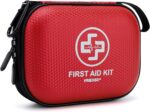 Mini First Aid Kit - 150 Piece Small Waterproof Hard Shell Medical Kit for Home, Car, Travel, Camping, Truck, Hiking, Sports, Office, Vehicle & Outdoor Emergencies- Small First Aid Medical Kit (Red) - Image 2