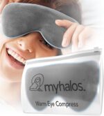 MyHalos® Heated Eye Mask for Dry Eyes - Steam Warm Compress for Eyes - Remove Styes, Chalazion Therapy Warming and Heating Pad Hot Compress - Moist Heat Mask for Blepharitis & MGD - FSA|HSA Eligible - Image 2
