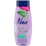 Nair Body Cream Hair Remover, Soothing Aloe and Water Lily, Dermatologist Tested Body Hair Removal Cream, with Evolved Ingredients, 12 Oz - Amazon Exclusive Size - Image 2