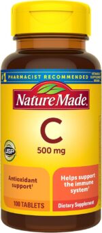 Nature Made Vitamin C 500 mg Tablets, Dietary Supplement, Vitamin C for Immune Support, 100 Tablets, 100 Day Supply - Image 2