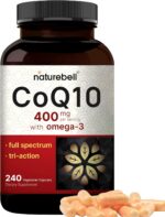 NatureBell CoQ10 400mg with Omega 3 Fatty Acids, 240 Capsules | Stable High Absorption Form – Antioxidant Support for Heart & Energy Health – Extra Strength Coenzyme Q10 Supplement - Image 2