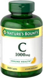 Nature's Bounty Vitamin C 1000mg, Supports Immune and Antioxidant Health, Vitamin C Supplement, 1 Per Day, 300 Vegetarian Caplets - Image 2