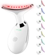 Neck&Face Massager with 7 Colors-Multi-Functional Skincare Tool,Home Beauty Device for Wrinkles&Relaxation,Facial Massager(White) - Image 2