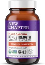 New Chapter Calcium Supplement - Bone Strength Plant-Based USDA Organic Calcium with Magnesium, Vitamin D3+K2, for Bone Health & Joint Mobility, Heart Support, 905 mg dose - 180 Slim Tablets - Image 2