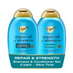 OGX Renewing + Argan Oil of Morocco Shampoo & Conditioner Set, Damage Repairing Shampoo & Conditioner Helps Strengthen & Repair Dry, Damaged Hair, Sulfate-Free Surfactants, 13 fl. Oz, 2 Pack - Image 2
