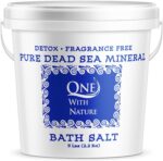 One With Nature 100% Pure Dead Sea Salt for Bath, 5lb Unscented. Dead Sea Salt is high in Essential Minerals, Such as Magnesium, Sulfur, Zinc, Potassium. Exfoliates, Nourishes Skin, Helps Restore pH - Image 2