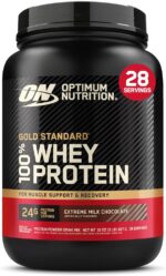 Optimum Nutrition Gold Standard 100% Whey Protein Powder, Extreme Milk Chocolate, 2 Pound (Pack of 1) (Packaging May Vary) - Image 2