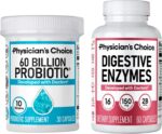 Physician's CHOICE Advanced Gut Health Bundle: 60 Billion Probiotics 30ct + Digestive Enzymes 60ct for Digestive, Gut, and Immune Health Supports Occasional Constipation, Diarrhea, Gas, and Bloating - Image 2