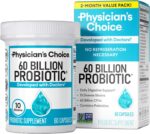 Physician's CHOICE Probiotics 60 Billion CFU - 10 Strains + Organic Prebiotics - Immune, Digestive & Gut Health - Supports Occasional Constipation, Diarrhea, Gas & Bloating - for Women & Men - 60ct - Image 2