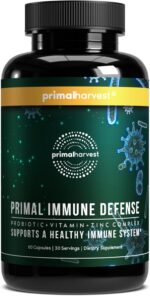 Primal Harvest Immune Defense 10-in-1 Supplement with Probiotics, Zinc, and Vitamins C, D3, K2, B6 Daily Immune Support for Adults - Image 2