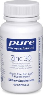 Pure Encapsulations Zinc 30 mg - Supplement for Immune System Support, Growth and Development, and Wound Healing* - with Zinc Picolinate 30 mg - 60 Capsules - Image 2
