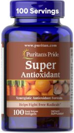 Puritan's Pride Premium Super Synergistic Antioxidant Formula, Dietary Supplement to Help Fight Premature Aging*, Vitamins A, C, E, and Selenium Mineral, 3 Month Supply, 100 Rapid Release Softgels - Image 2