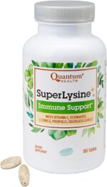 Quantum Health SuperLysine+ Advanced Formula Immune Support Supplement Lysine 1500 mg, Vitamin C Echinacea Licorice Bee Propolis & Odorless Garlic Daily Wellness Blend for Women & Men - 180 Tablets - Image 2
