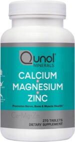 Qunol Calcium 3 in 1 Tablets with Calcium, Magnesium & Zinc for Immune Support, Bone, Nerve, and Muscle Health Supplement, 270 Count - Image 2