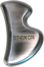 STICKON Stainless Steel Gua Sha Scraping Massage IASTM Soft Tissue Mobilization Tool (B Shape) - Image 2
